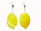 Yellow earrings with agate semigem