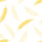 Yellow ears of wheat background. Seamless vector pattern