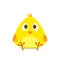 Yellow easter chicken - vector illustration.