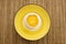 Yellow Egg Yolk in a Cracked Eggshell