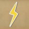 Yellow electric lightning bolt icon