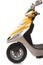 Yellow electric scooter