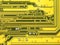 Yellow electronic microcircuit. Background.