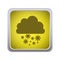 yellow emblem cloud snowing icon