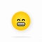 Yellow emoji icon. Happy face with smile emoticon. Chat, comment, reaction emotes. Social media concept. Emotion. Vector EPS 10.