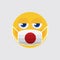 Yellow Emoji Wearing a Medical Mask Shaped Like an Japan Flag To Prevent The Outbreak Of The Virus Vector