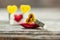 Yellow emoticon fall in love in a dream. Happy valentines day
