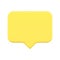 Yellow empty quick tips social networks follow like message alert template realistic vector