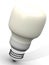 Yellow energy saver light bulb
