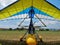 Yellow engine hang glider