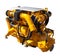 Yellow engine. Isolated over white