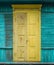 Yellow entrance door