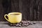 Yellow espresso cup