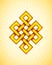 Yellow eternal / endless / buddha knot symbol