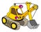 Yellow excavator