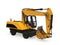 Yellow Excavator Isolated