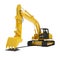 Yellow Excavator Isolated