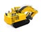 Yellow Excavator Isolated