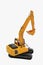 Yellow excavator  model  with bucket lift up