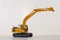 Yellow excavator   model  With bucket lift up