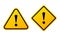 Yellow exclamation vector sign