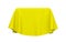 Yellow fabric covering a cube or rectangular shape