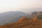 Yellow field on top of the mountain at Monjong