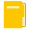 Yellow file folder icon isolated