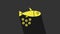 Yellow Fish with caviar icon isolated on grey background. 4K Video motion graphic animation