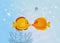 Yellow fish couple