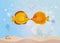 Yellow fishes in the ocean