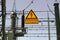 Yellow Flash for high voltage warning