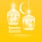 Yellow flat simple illustration Ramadan kareem