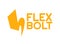 yellow flex bolt power energy logo design illustration