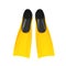 Yellow Flippers Isolated