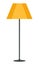 Yellow floor lamp light icon for home appliance indoor furniture vector flat interior design element