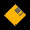 Yellow floppy disk