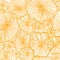 Yellow floral shapes seamless pattern background