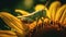 Yellow flower attracts bee for pollination process generated by AI