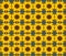 Yellow flower metal background