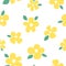 Yellow flowers seamless pattern. Floral background. Modern design for paper, cover, fabric, interior decor