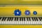 Yellow flowery piano keyboard