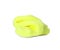 Yellow fluffy slime isolated. Antistress toy