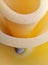 yellow foam material
 light yellow sponge foam roll with spiral shape