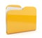 Yellow folder. File 3D. Icon on white