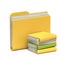 Yellow folder icon eBooks 3D