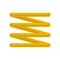 Yellow folding rule. Zigzag shape. Flat style vector illustration isolated on white