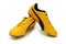 Yellow football boots