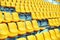 Yellow football seats