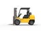 Yellow forklift - side view